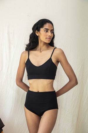 Nyra Bamboo & Organic Cotton Blend Bra in Black from Beaumont Organic