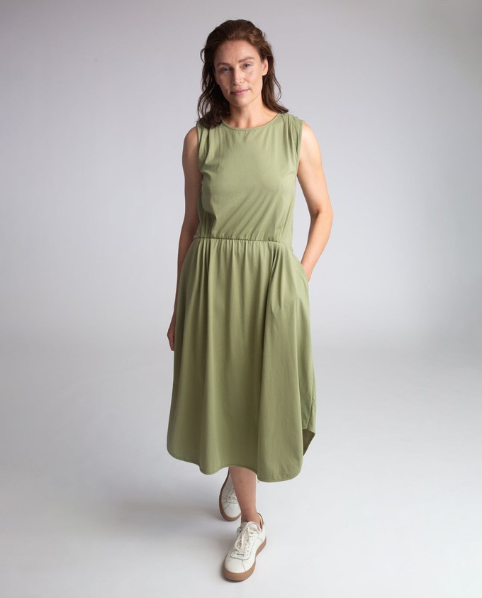 Mulberry Organic Cotton Dress In Sage from Beaumont Organic