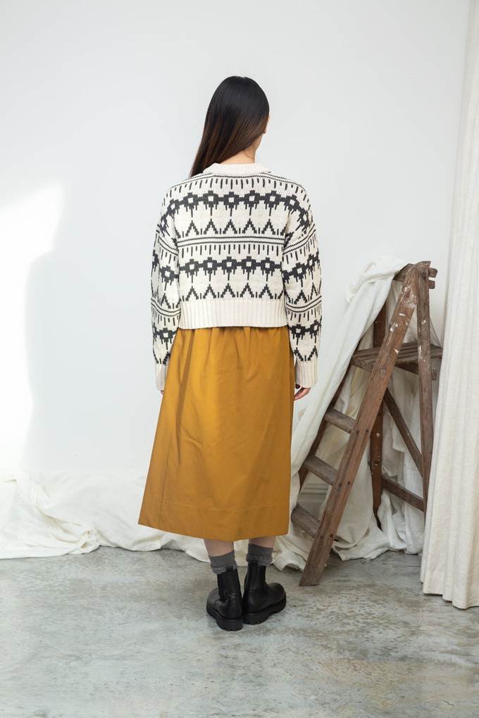 Sugi-Sue Organic Cotton Knitted Cardigan in Ecru Marl from Beaumont Organic
