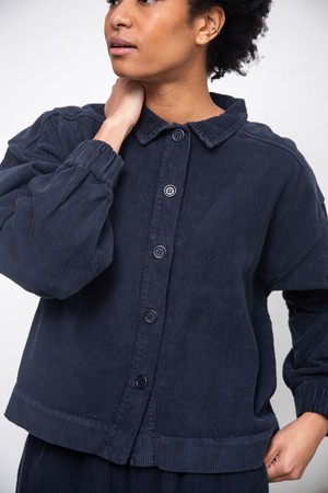 Tierra Organic Cotton Corduroy Overshirt in Night Sky Navy from Beaumont Organic