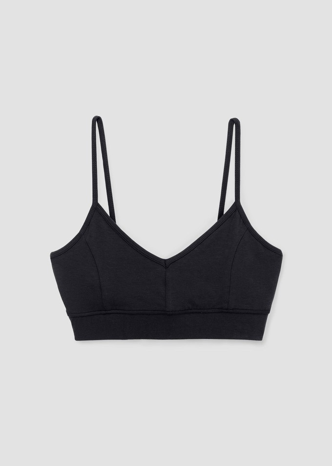 Nyra Bamboo & Organic Cotton Blend Bra in Black from Beaumont Organic
