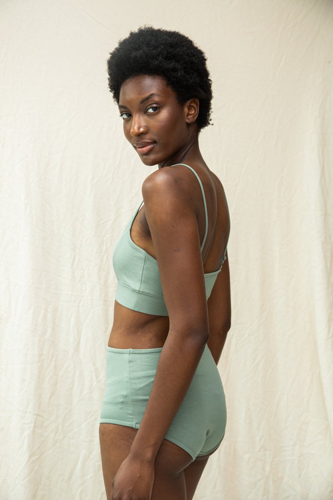 Nyra Bamboo & Organic Cotton Blend Bra in Pistachio from Beaumont Organic