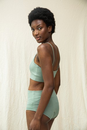 Nyra Bamboo & Organic Cotton Blend Bra in Pistachio from Beaumont Organic