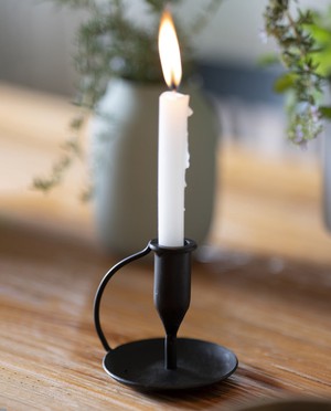 Ada Candlestick in Black from Beaumont Organic