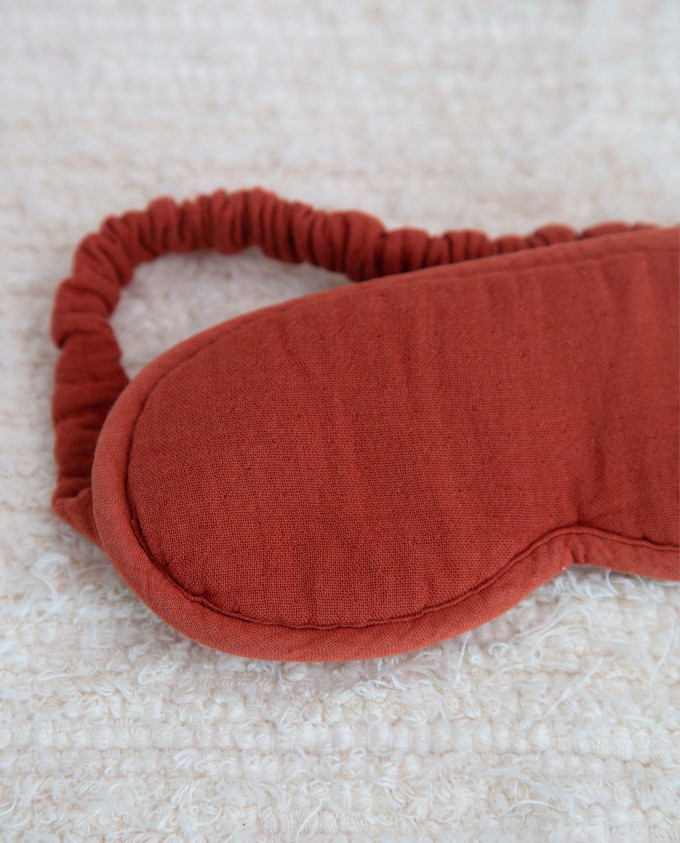 Neves Organic Cotton Eyemask in Cinnamon from Beaumont Organic