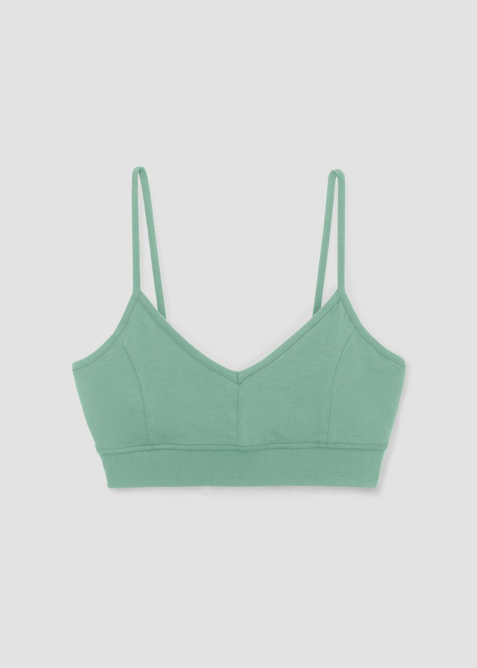 Nyra Bamboo & Organic Cotton Blend Bra in Pistachio from Beaumont Organic