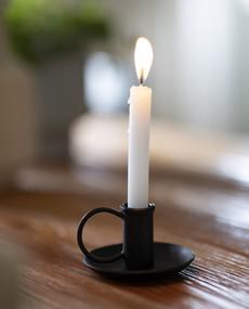 Amri Candlestick in Black via Beaumont Organic