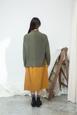 Tora Organic Cotton Knitted Jumper in Soft Khaki from Beaumont Organic