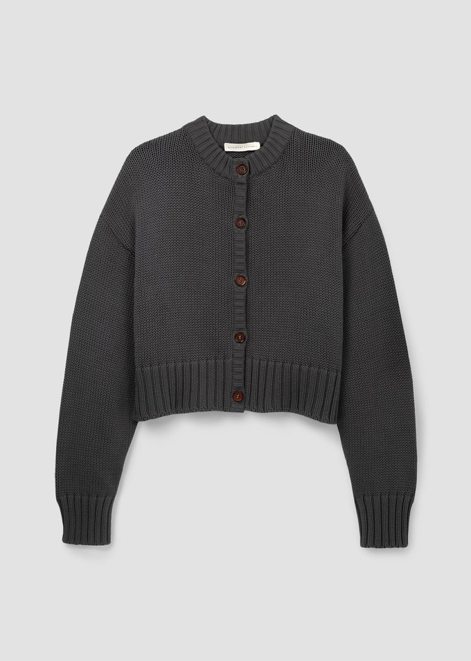 Sugi Organic Cotton Knitted Cardigan in Grey Marl from Beaumont Organic