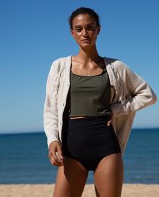 Davy J The Body Top in Olive via Beaumont Organic