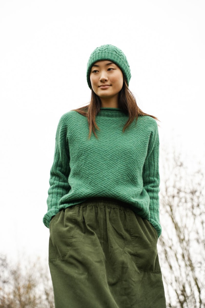 Brogan Lambswool Knitted Hat in Emerald from Beaumont Organic