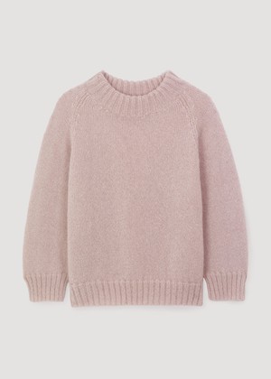 Solstice Mohair Knitted Jumper in Shell Pink by HANNAH BEAUMONT from Beaumont Organic