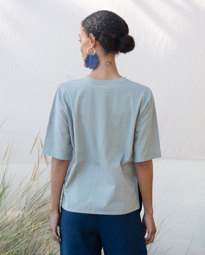 Ali Organic Cotton Top In Soft Sage from Beaumont Organic