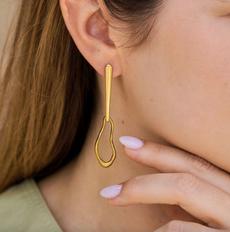 Terra Stud Earrings in Gold via Beaumont Organic