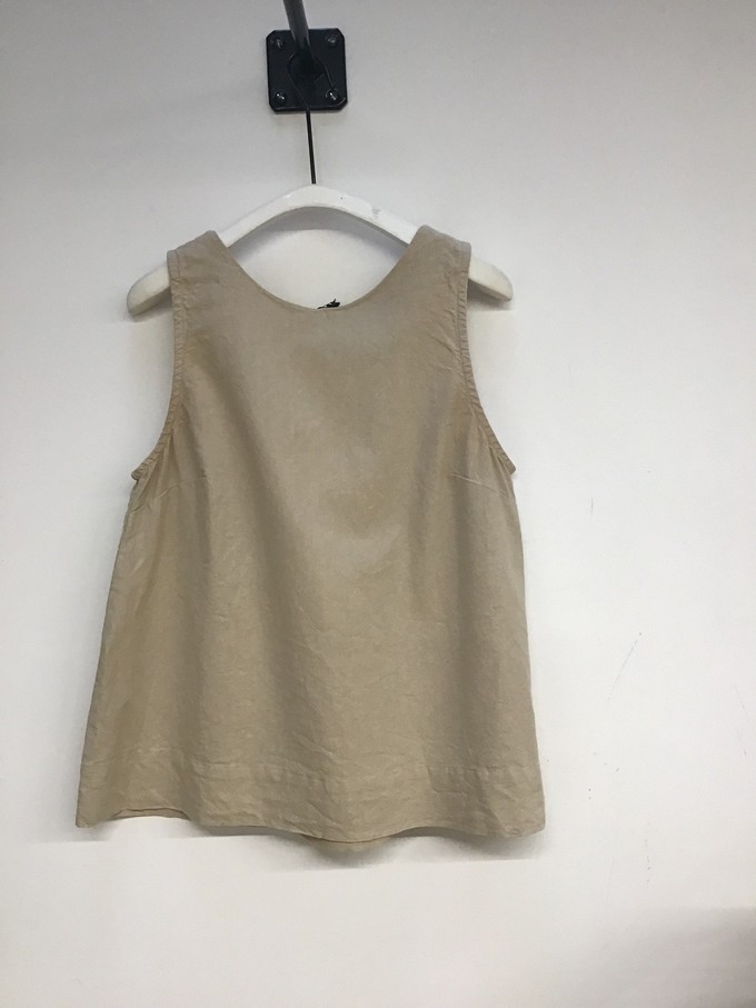 Effi Cotton Linen Vest in Sand S Preloved from Beaumont Organic