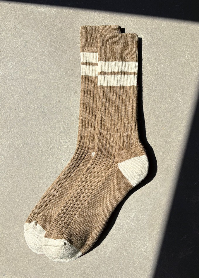 Jenni Organic Cotton Socks in Taupe Marl and Ecru from Beaumont Organic