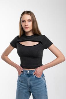 Cut-Out Knit Tee via Bee & Alpaca