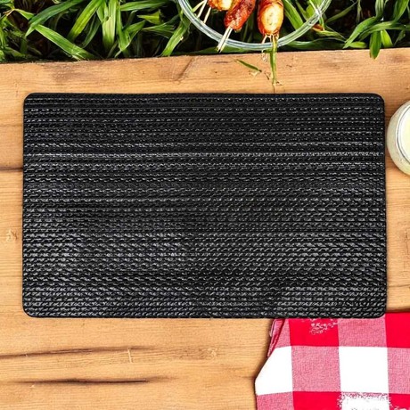 Zwarte Placemats duurzaam van gerecyclede brandslang €9,00