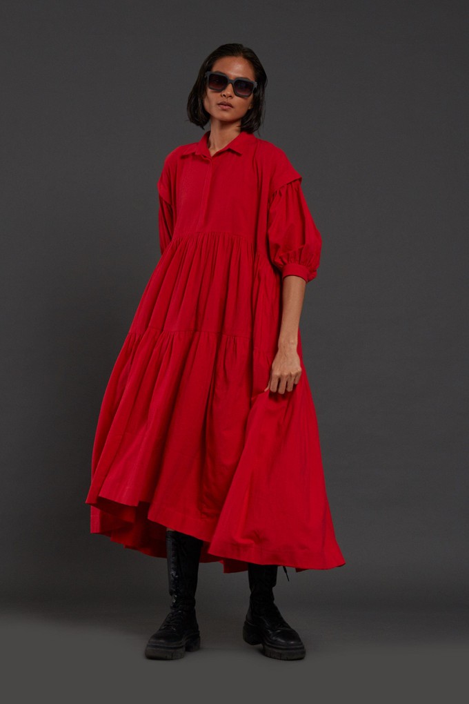 Matera Dress Red from Bhoomi