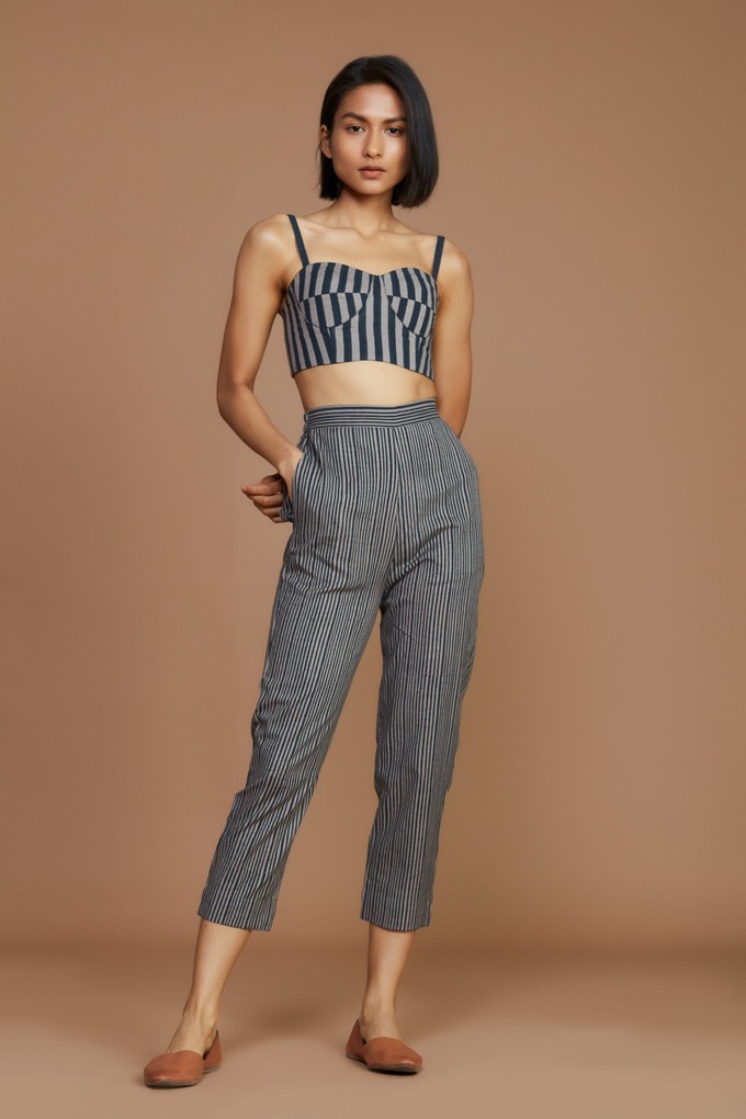 Janie Corset Pant Set Charcoal from Bhoomi