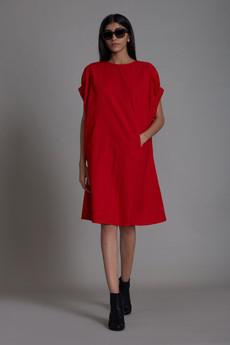 Clara Dress Red via Bhoomi