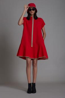 Vesper Dress Red via Bhoomi