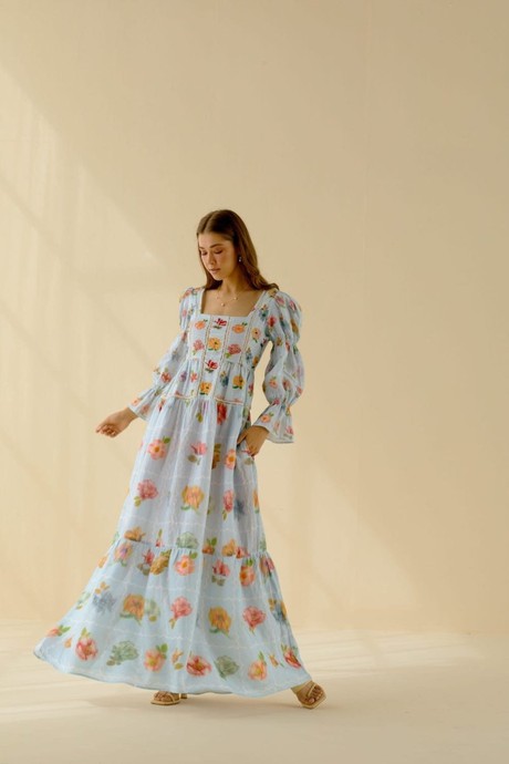 sachin and babi light blue dress Sustainable Wedding Guest Dresses