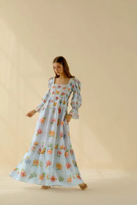 sachin and babi light blue dress Sustainably Made Dresses for Spring main image 0