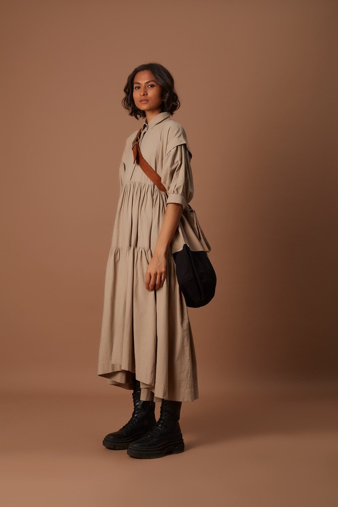 Matera Dress Beige from Bhoomi
