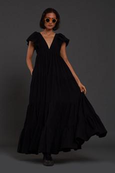 Monette Dress Black via Bhoomi