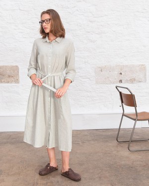 Rita Striped Shirt Dress from BIBICO