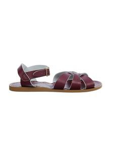 Claret Leather Sandals via BIBICO