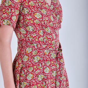 Mia Paisley Print Wrap Dress from BIBICO