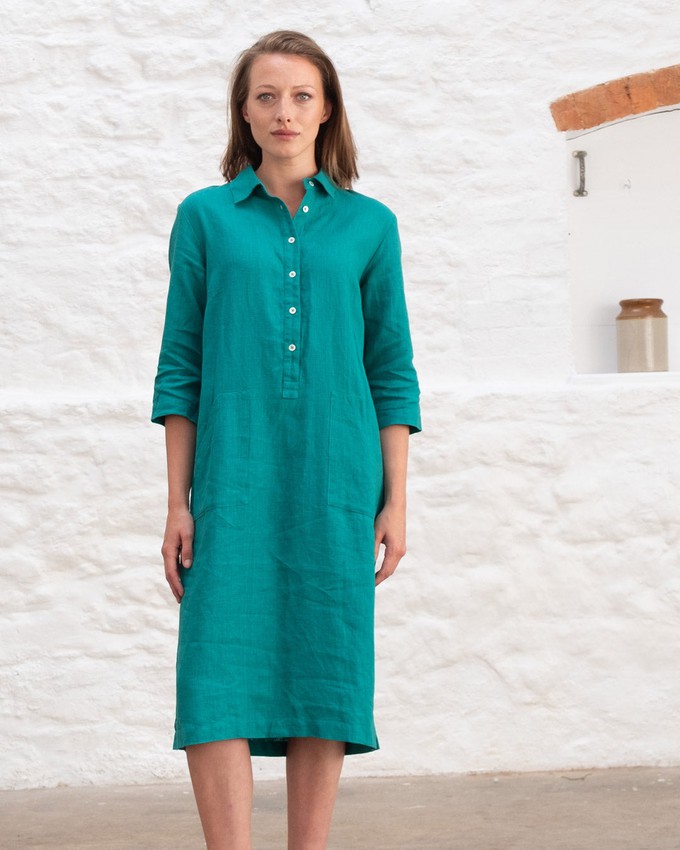 Tara Linen Shirt Dress from BIBICO