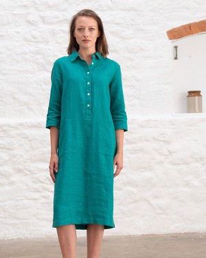 Tara Linen Shirt Dress from BIBICO