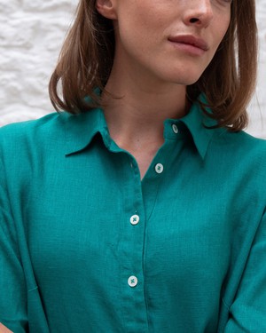 Tara Linen Shirt Dress from BIBICO