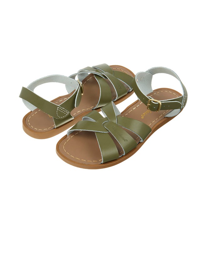 Olive Leather Sandals from BIBICO