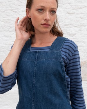 Caro Denim Pinafore Dress from BIBICO