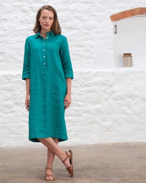 Tara Linen Shirt Dress from BIBICO