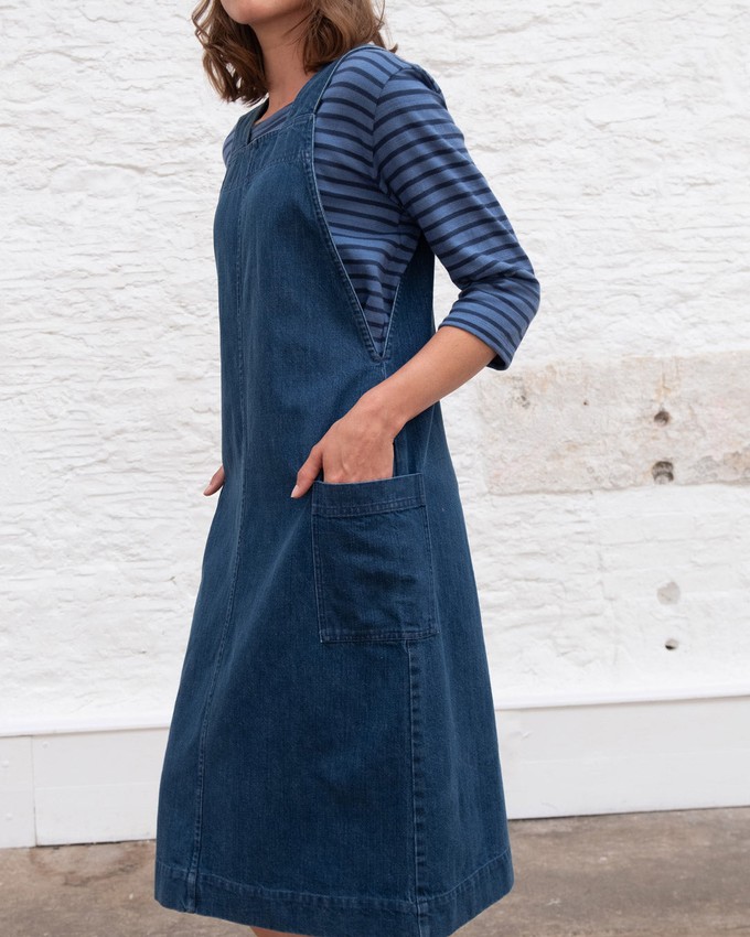 Caro Denim Pinafore Dress from BIBICO