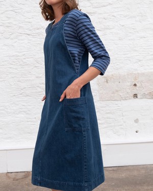 Caro Denim Pinafore Dress from BIBICO