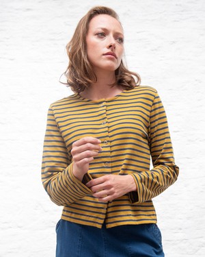 Joss Jersey Striped Cardigan from BIBICO