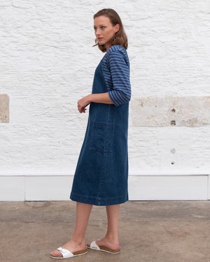 Caro Denim Pinafore Dress from BIBICO