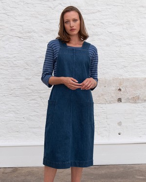 Caro Denim Pinafore Dress from BIBICO
