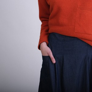Mila Pinstripe Denim Skirt from BIBICO