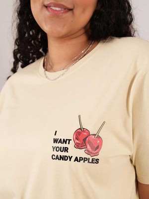 Candy Apples Tee, Organic Cotton, in Beige from blondegonerogue