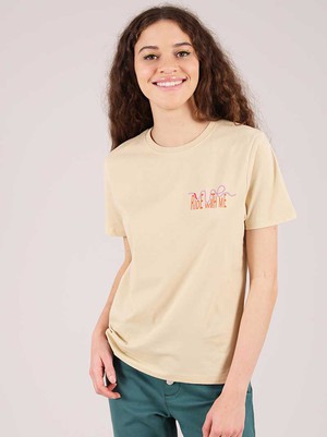 Roller Coaster Tee, Organic Cotton, in Beige from blondegonerogue