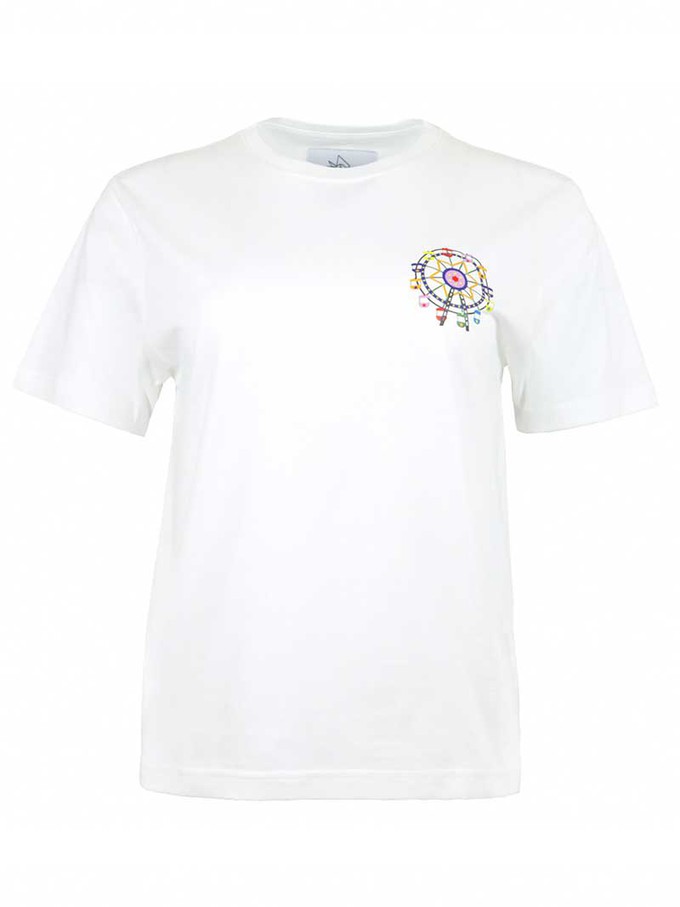 Ferris Wheel Tee, Organic Cotton, in White from blondegonerogue