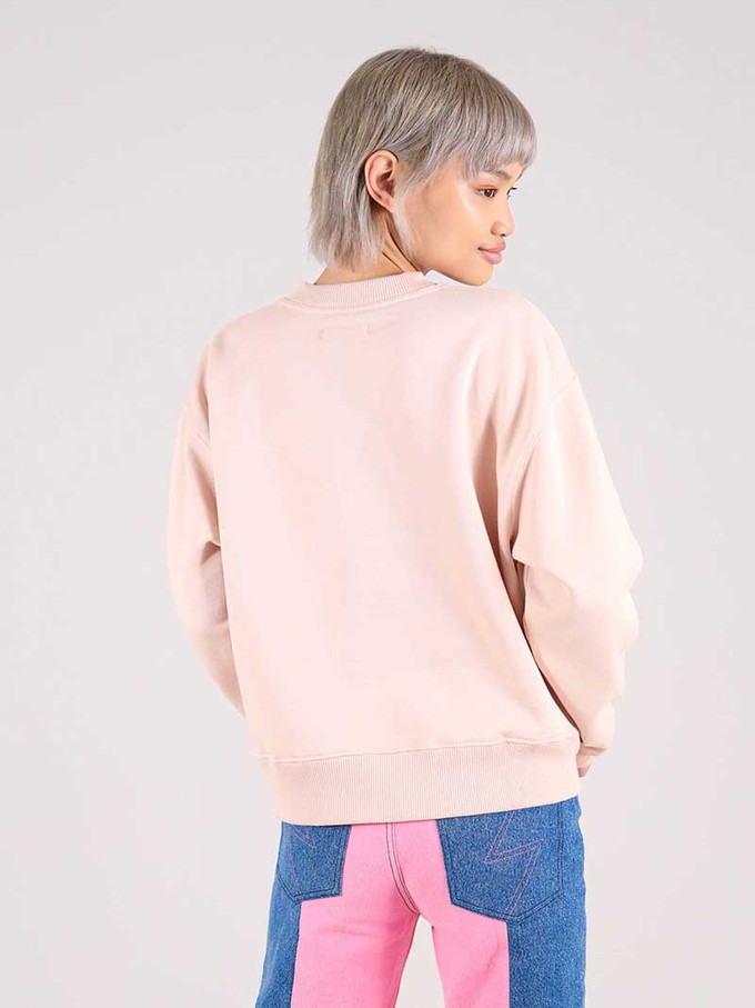 Dazzle Embroidered Sweatshirt, Organic Cotton, in Pink from blondegonerogue