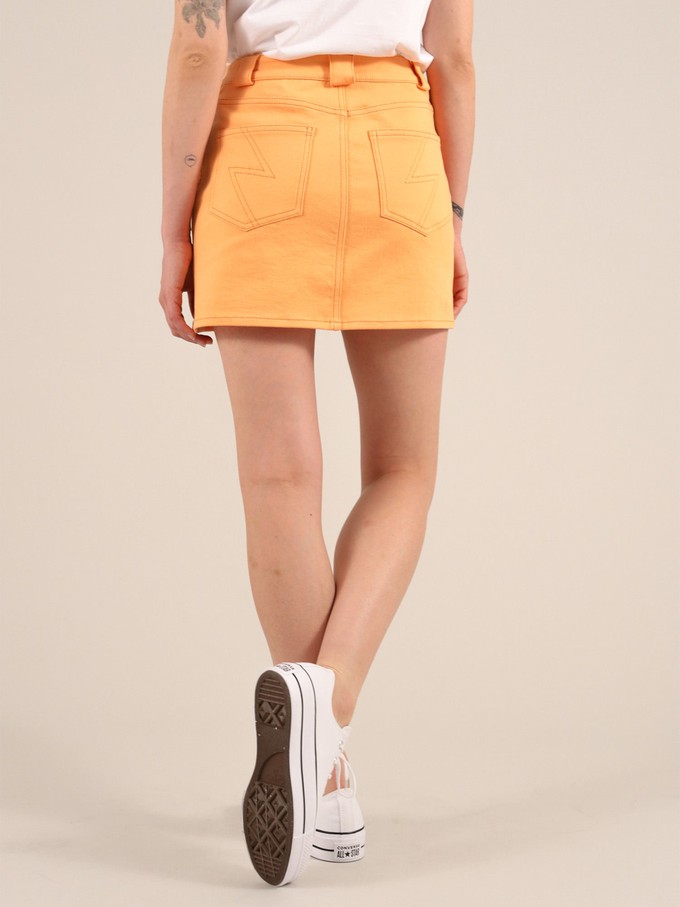 Rogue Mini Skirt, Organic Cotton, in Peach Orange from blondegonerogue